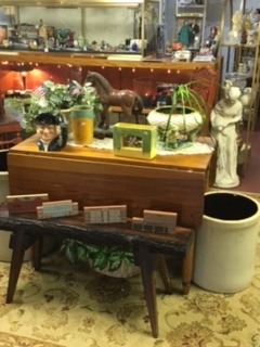 Drop Leaf Oak Table, Planters